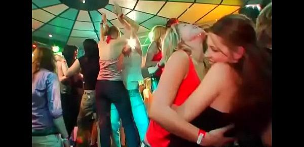  Drunk cheeks in club sucking pecker whilst somebody fucking their pussy
